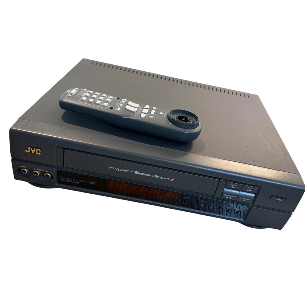 JVC HR-DX64U Hyper-Bass Sound VHS VCR Player Tested Made in Japan with Remote